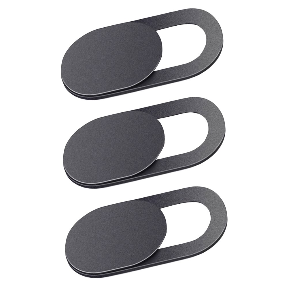 3 Pack Black Aluminum Alloy Webcam Cover Camera Privacy Sticker for Phone Laptop Tablet T1