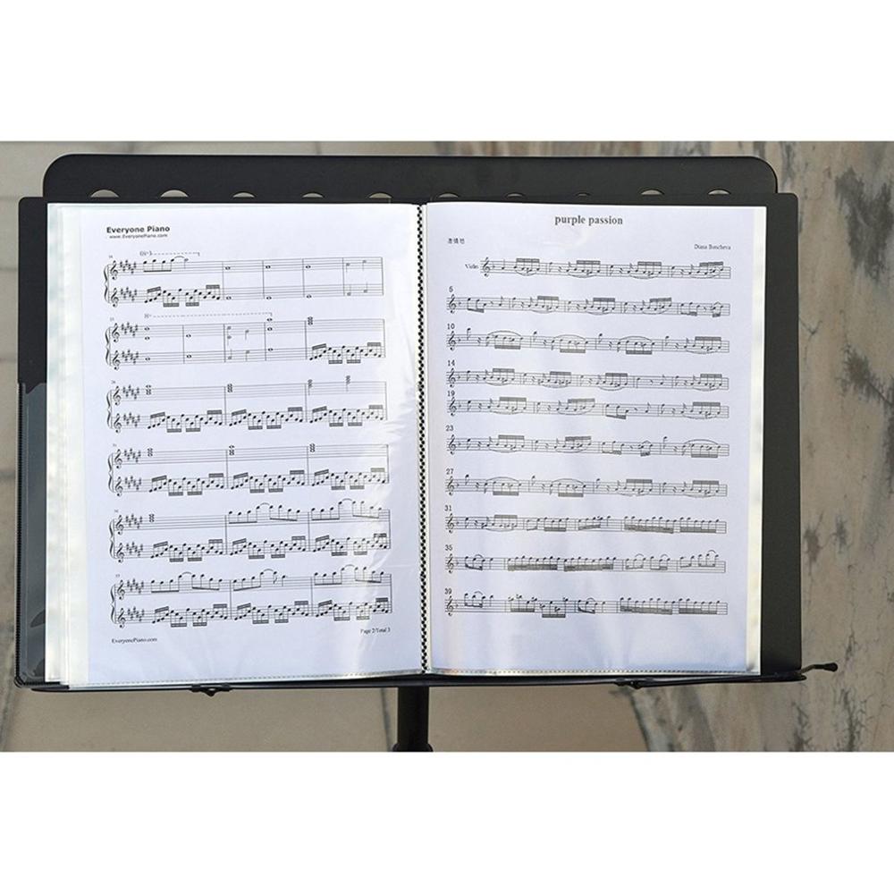 Carpetas de 80 hojas para libros de música A4, banda para partituras de Piano, carpeta tipo inserción coral, suministros de música, producto de almacenamiento de archivos resistente al agua