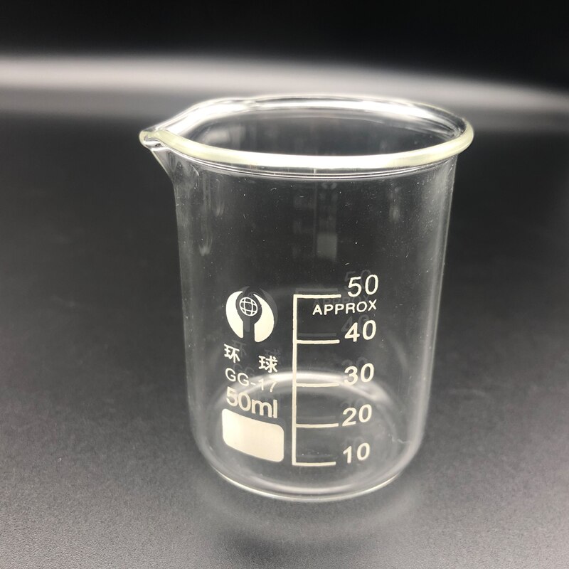 Vaso medidor de vidrio borosilicato, recipiente de laboratorio, 5/10/25/50/100mL