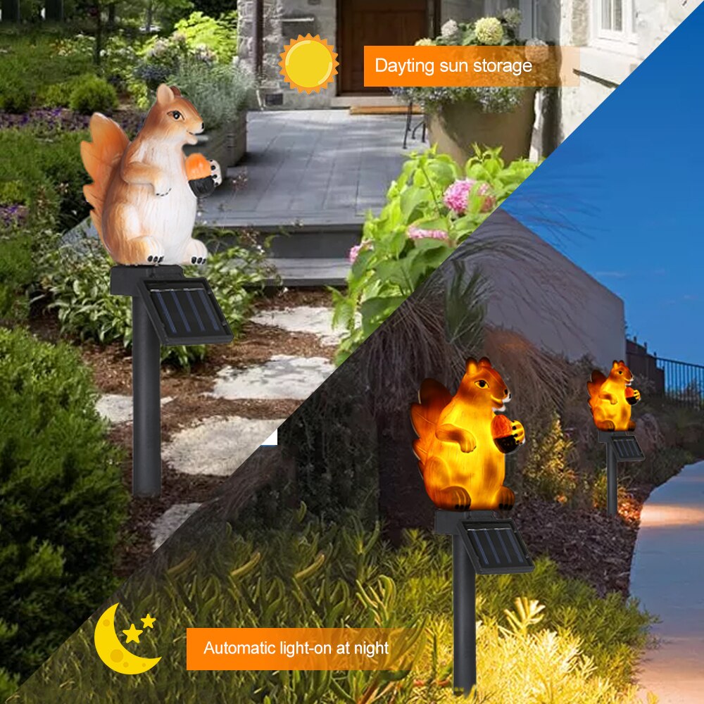 Outdoor Solar Gazon Licht Eekhoorn Vorm Gazon Landschap Lamp Tuin Decor solar lamp voor tuin