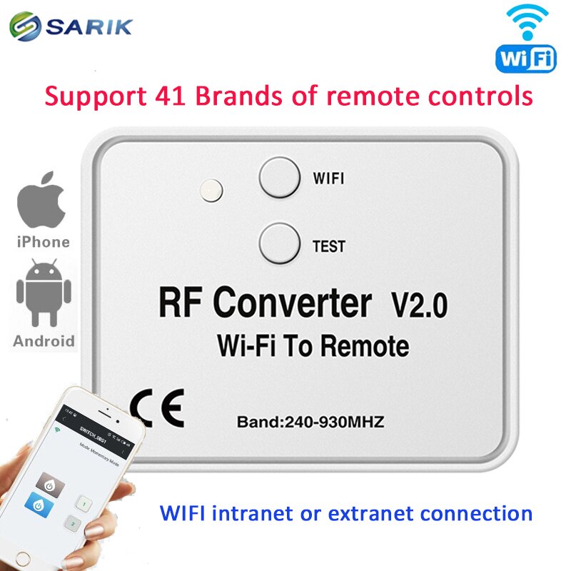 WiFi to RF Converter multi frequency rolling code brands