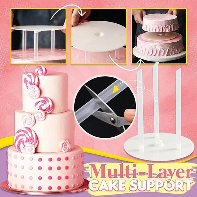 Multi-Layer Cake Stapelen Pakking Taart Stapelen Pakking Ondersteuning Frame Bakken Keuken Diy Cake Tool Dubbele Verjaardagstaart Model cake Box