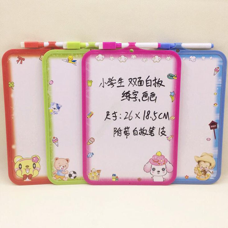 White Board Cartoon Small White Board Whiteboard Message Board Children'S Student Writing BoardPractice Drawing Board Stationery