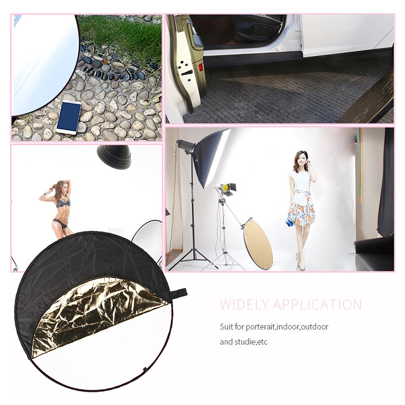 5 in 1 Durchscheinend, Silber, Gold, Weiß, und Schwarz 60cm Fotografie Reflektor Faltbare Foto Studio Foto Reflecotor