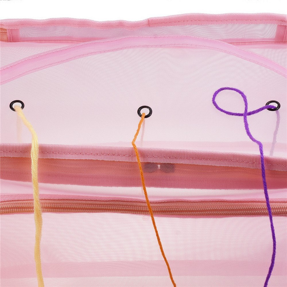 Torba z dzianiny organizator na nici przędza robić przechowywania siatkowa torba Tote futerał robić przechowywania szydełkowania haczyk szydełka akcesoria robić szycia