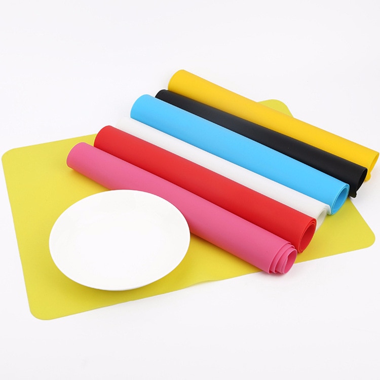 Thick Table Mat Rectangle 30*40cm Silicone Place Mats Heat Resistant Waterproof Non Slip Table Mats Kitchen Accessories