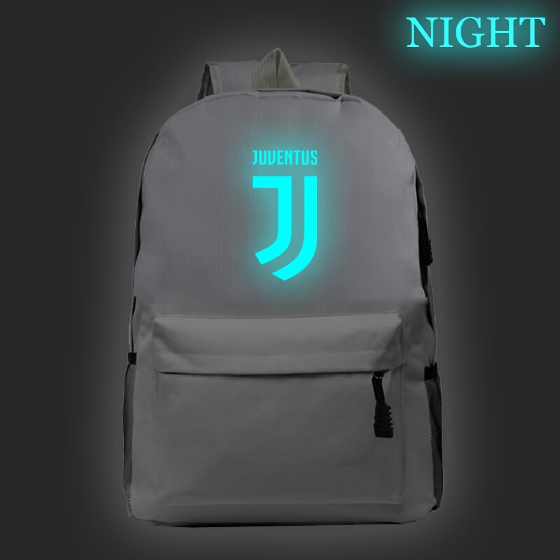 Mochila con brillo nocturno para niños y niñas, morral escolar luminoso Ronaldo CR7, a la , mochila para portátil para adolescentes: 12