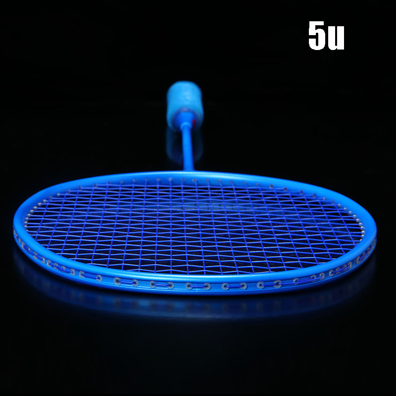 4U/5U Professionele Carbon Geïntegreerde Badminton Racket Ultra Licht Multicolor Enkele Shuttle Racket Voor Game Training -40: Blue 5U