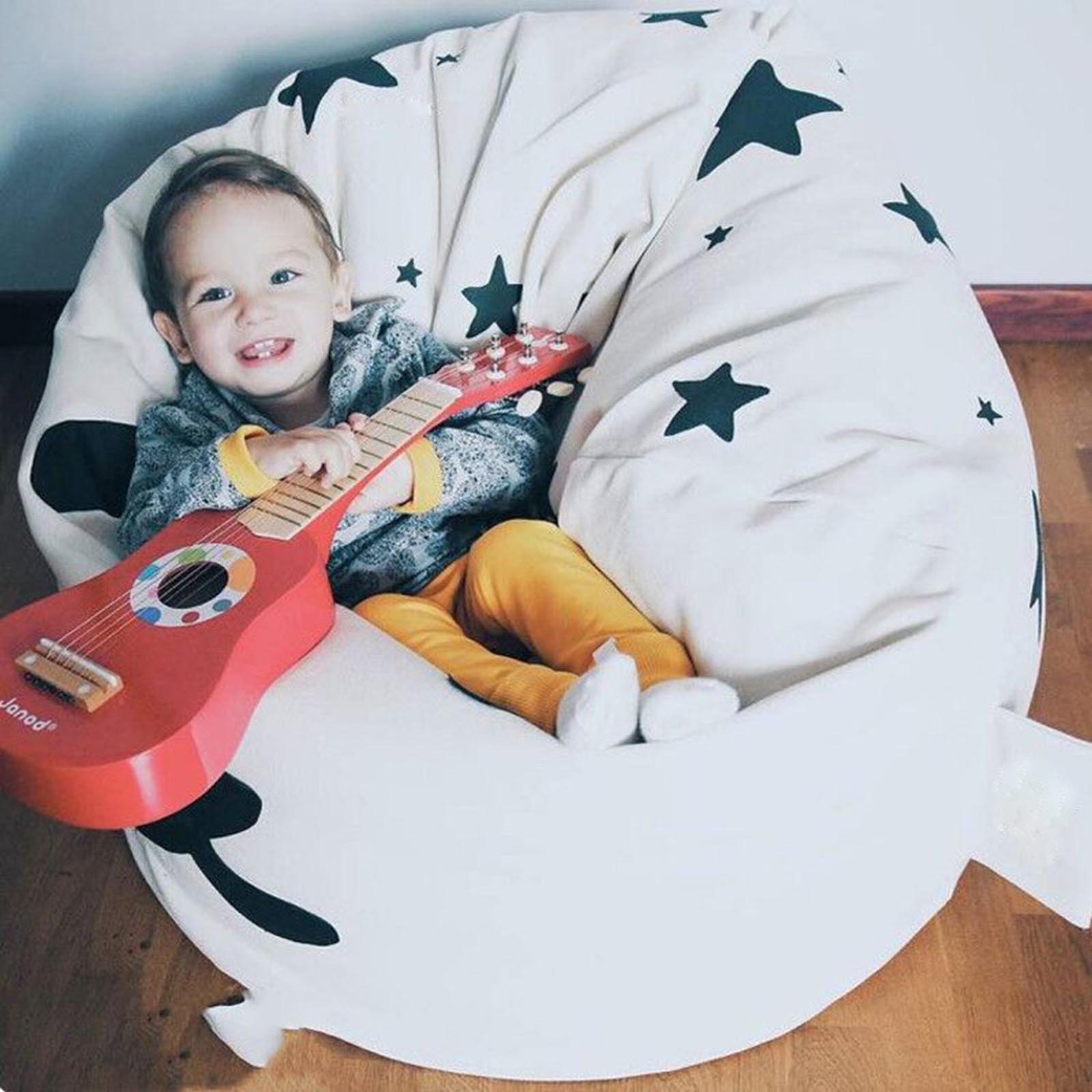 Housse de chaise en sac de haricots, organisateur de rangement de jouets pour enfants, décoration de chambre