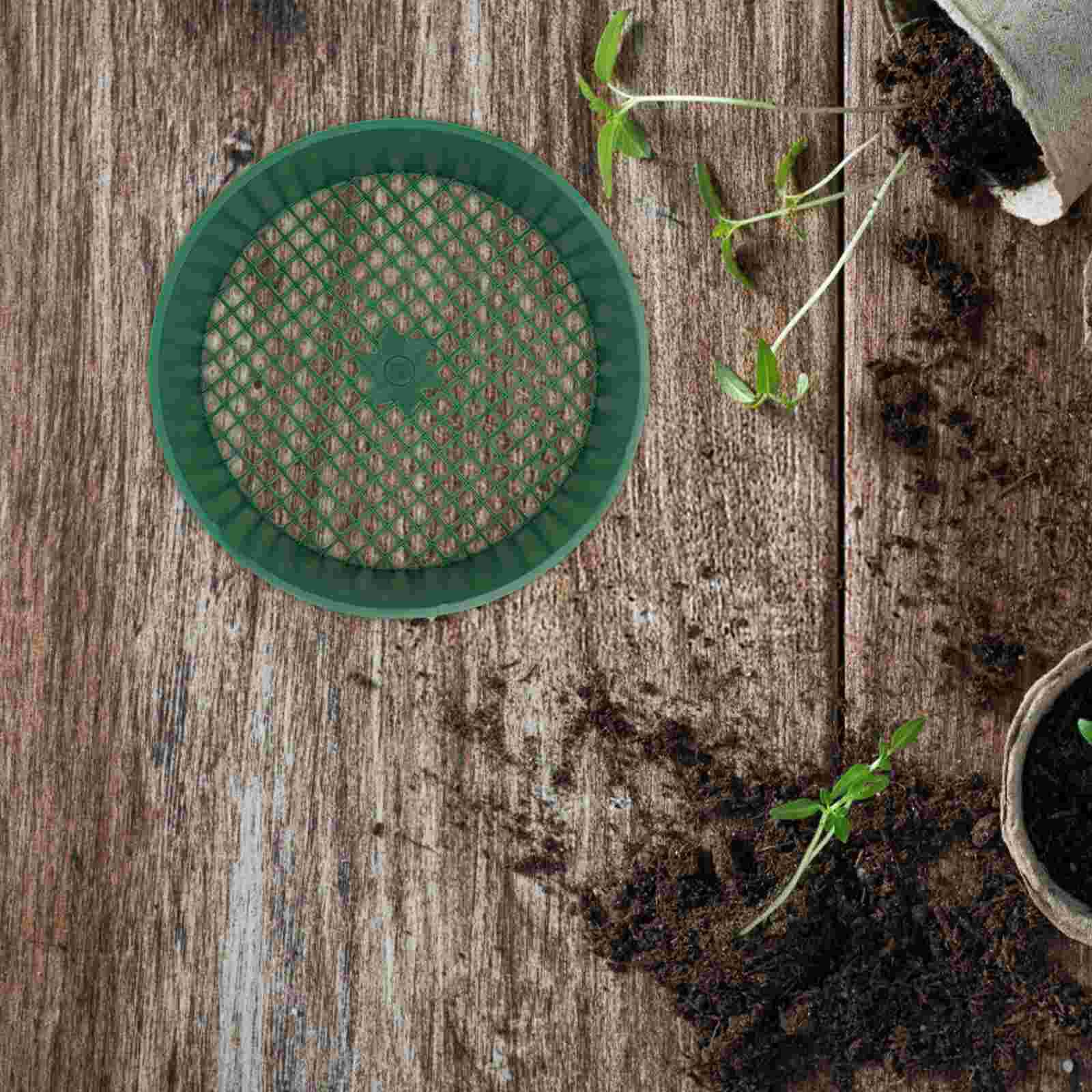 5Pcs Garden Soil Sieves Planting Soil Filter Gardening Riddles Hand Tools Green
