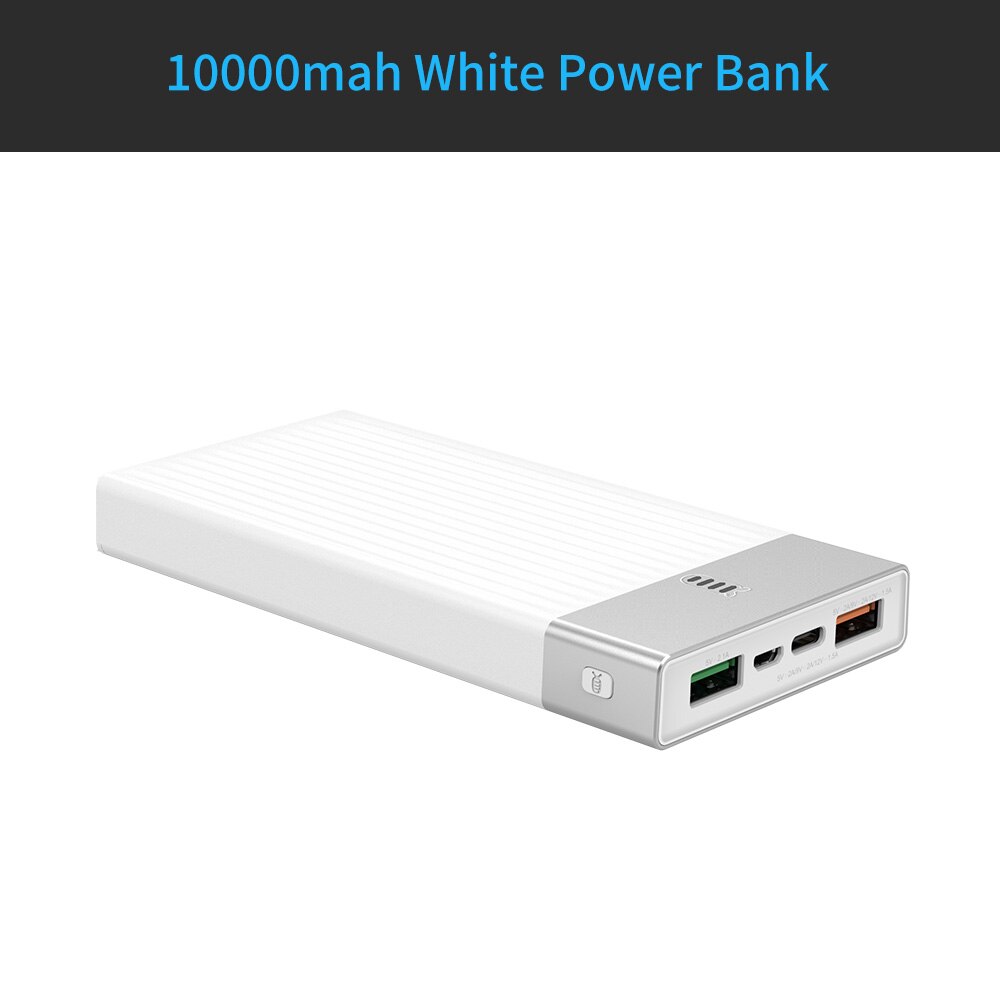 ORICO Quick Charge 3.0 Power Bank 10000mah Three Output 5V2A/9V2A/12V1.5A*1 18W Max External Battery Charge for Mobile Phone: 10000mah White