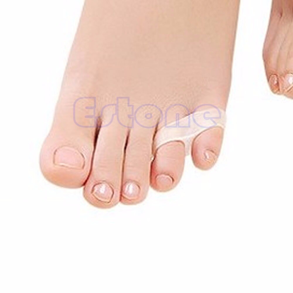 1 Pair Gel 2 Holes Orthotics Bunion Separators Tail Toe Straightener Stretchers D9285
