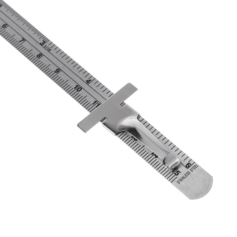 6" Stainless Steel Pocket Rule Handy Ruler with inch 1/32" mm/metric Graduations Measurement Analysis Instruments