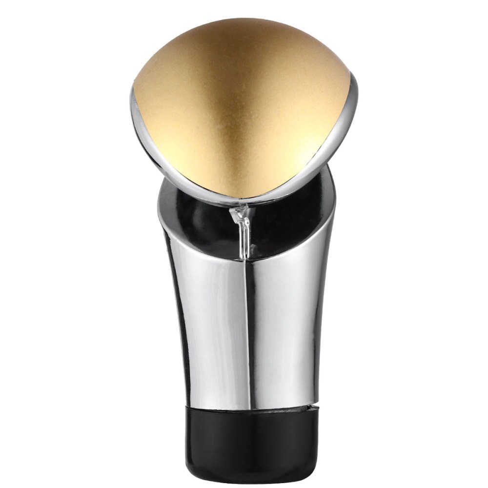 Car Gear Shift Knob Automatic Transmission Shift Lever Knob Auto Gear Shift Shifter Lever Knob Automobile Accessories: Golden Silver