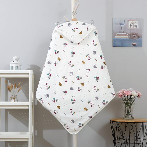 Baby slaap zak Catoon Kids Hooded Strandlaken Deken Baby Spullen Voor Pasgeborenen Verpleging Multifunctionele YMM040: YMM034H-90X90cm