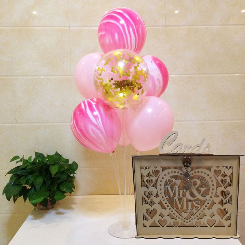 DIY Wooden Hollow Cards Letter Box Container Wedding Party Decor for Home and Bedroom Cards Box