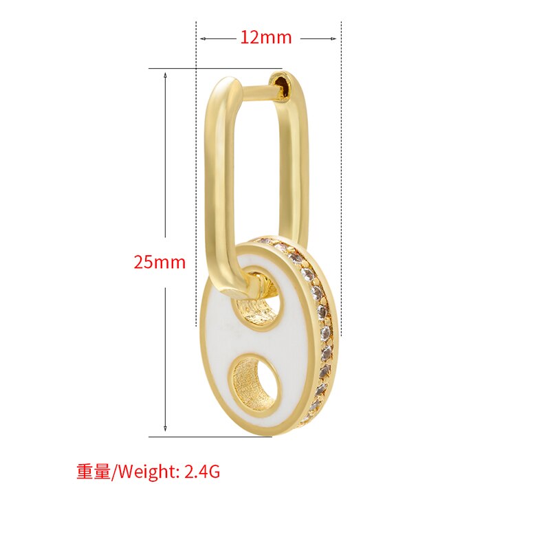 Hecheng, 1pc ,cz colorido buraco gota brinco, atacado, para mulher neon fluorescente jóias