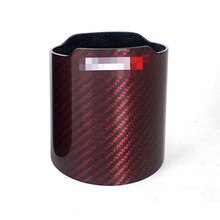 1 piezas 76mm tubo de escape de coche cubierta de fibra de carbono silenciador caja de la punta del tubo de escape
