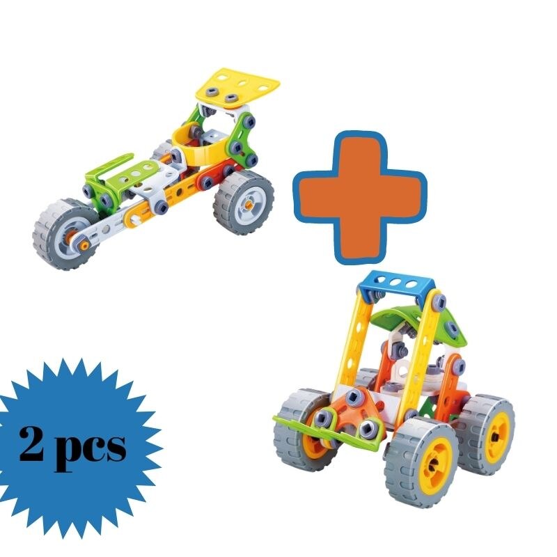 Hanye 2'li setzt Zusammen Vidali Trainer Puzzle Bauen und Spielen Egge Schöpfen J7703 und 3 Rad Motor- J7705