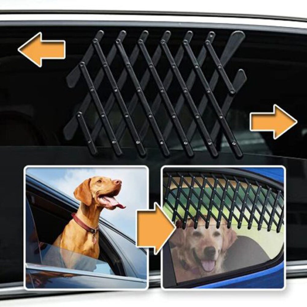 Rejilla de ventilación Universal para ventana de coche, rejilla de ventilación telescópica de seguridad para mascotas, perros y cachorros