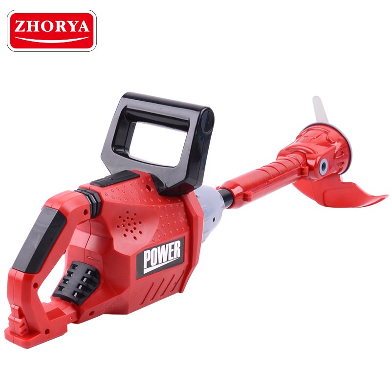 Zhorya Tuin Gereedschap Roterende Kettingzaag Met Sound & Light Grasmaaier Pretend Play Power Tool Speelgoed Reparatie Tools Voor Jongens kinderen