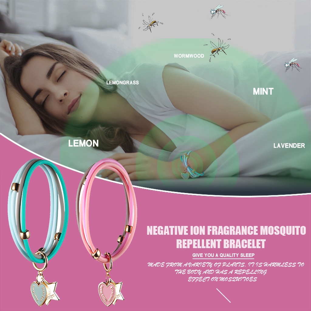 Avstøtende armbånd mygg voksen myggmiddel anion aromaterapi anti-mygg armbånd kontroll mygg