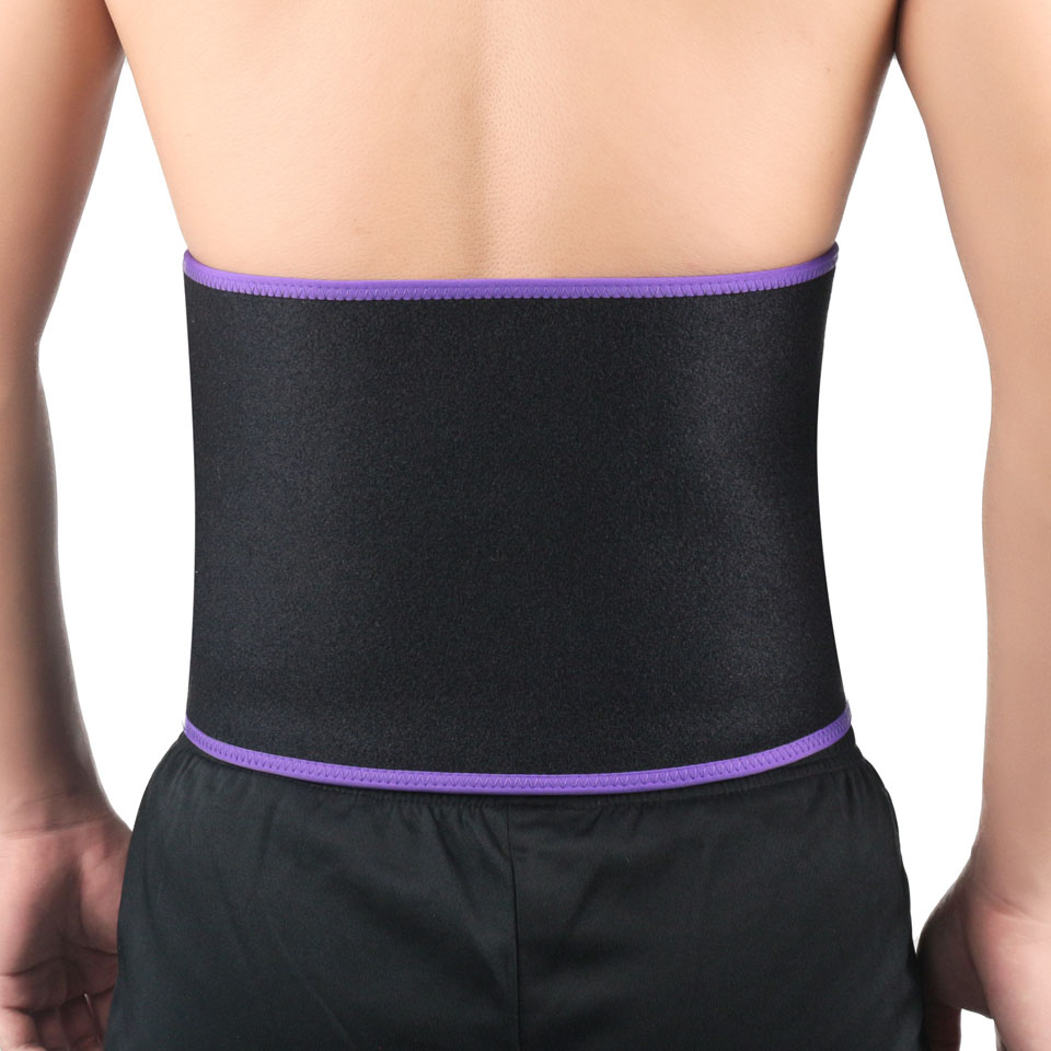 Adjustable Slim fit Abdominal Waist sweat belt Sports Waist trimmer Support Safety Back Support Lumbar Band Protective: Purple / L