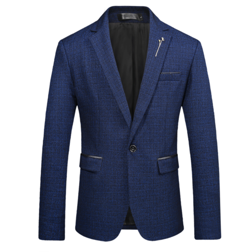Nice Spring Autumn Business Casual Blazer Suit Jacket Wedding Groom Slim Fit Men Classic Smart Casual Blazer For Male: navy / XXXL