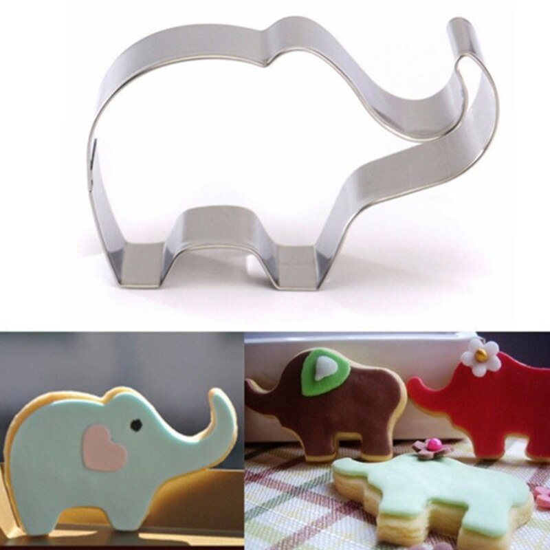 1Pc Animal Olifant Vorm Snoepgoed Biscuit Cookie Cutters Cake Decorating Gereedschap Candy Sugar Craft Chocolade Bakken Mallen