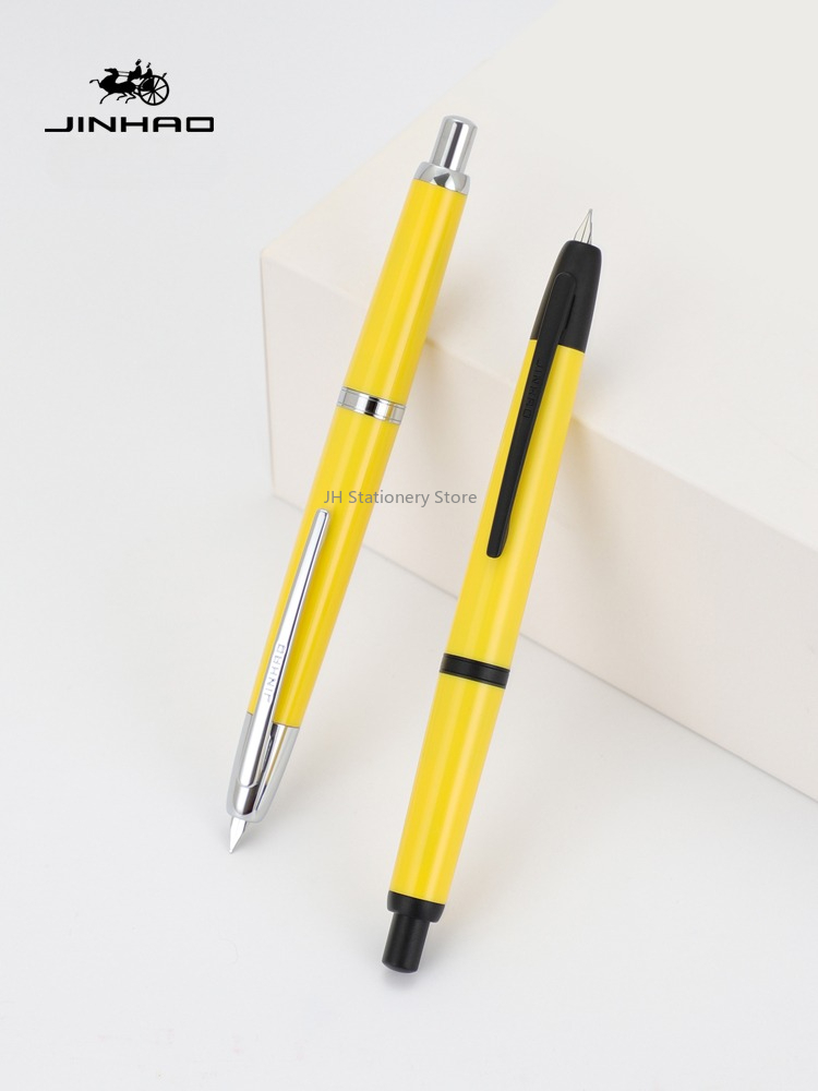 JINHAO 20 pluma estilográfica pluma de tinta de lujo F EF Nib escritura caligrafía bolígrafos útiles escolares papelería PK MAJOHN A1 10
