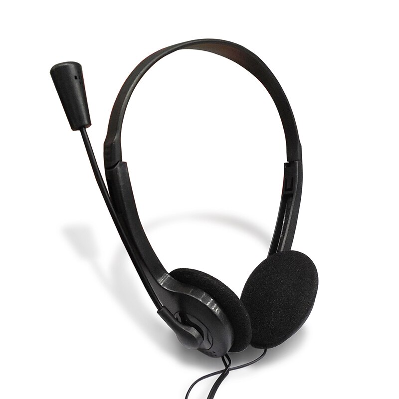 3.5mm Wired Stereo Headset Noise Cancelling Earphone With Microphone Adjustable Headband For Computer Laptop Desktop Clear Voice