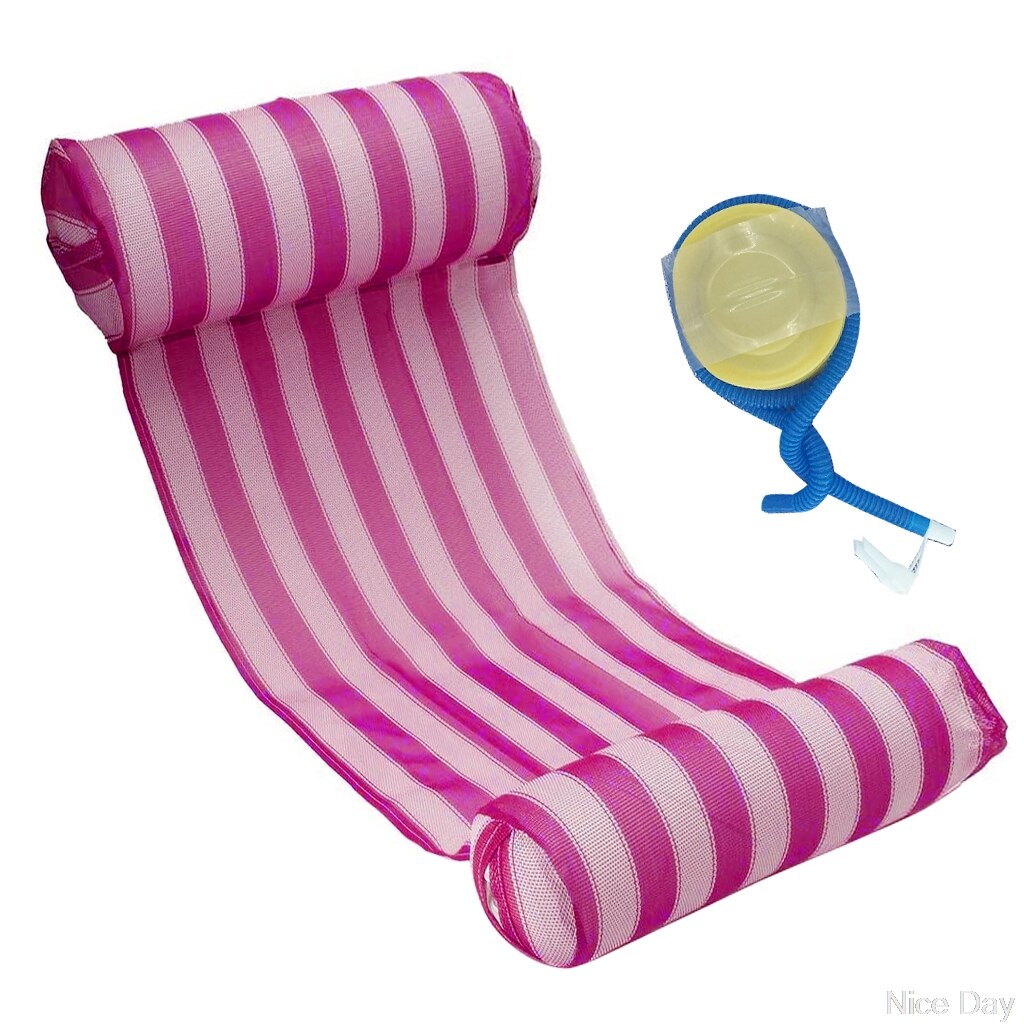 Hamaca Flotador para tumbona de piscina, balsas inflables para piscina, silla flotante de aire G92F: Pink1