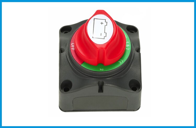 12V/24V Dual Battery Selector Isolator Master Switch Cutoff Cut Off Disconnect Power Kill Switch 4 Position Marine Boat Car RV