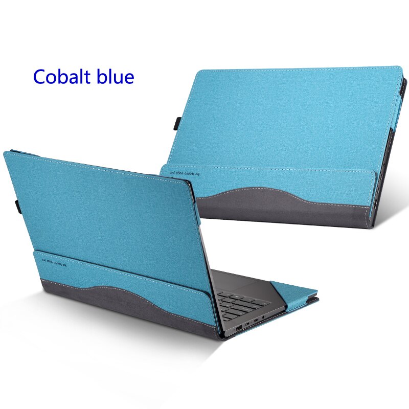 Laptop Case For HP ENVY X360 Convertible 15-ed Series 15.6 Inch Split Portable PU Leather Protective Cover Laptop Sleeve: Cobalt blue