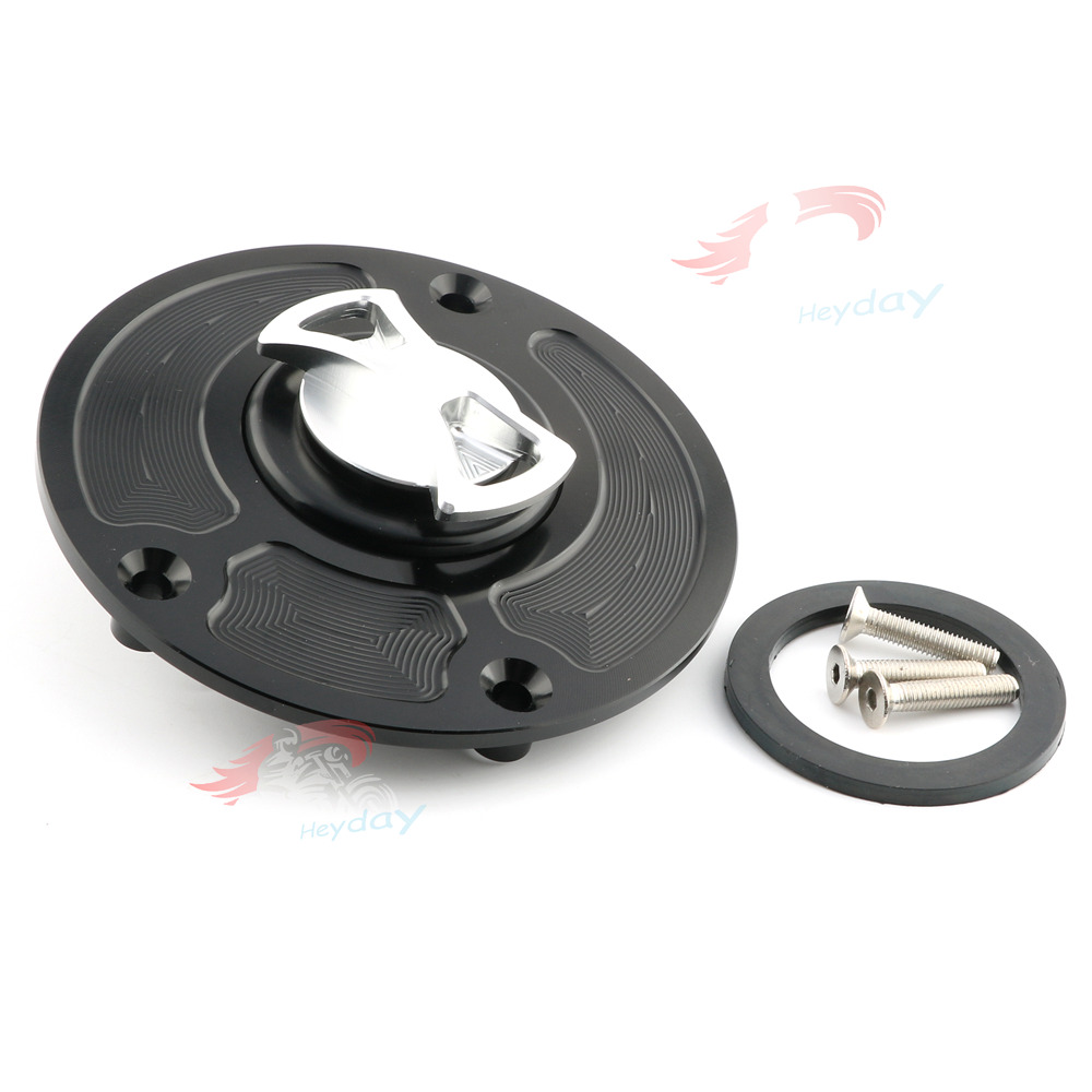 Keyless Gas Tank Cap Cover For Yamaha R25 /a MT10 / FZ8 FZ16 /R125 /XSR700 / XSR900 (ABS) /R3 14-15: Silver