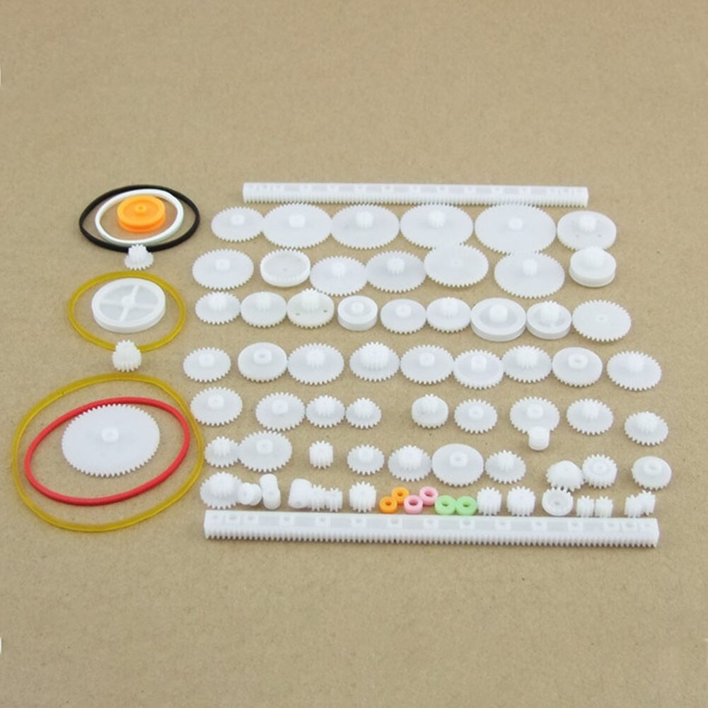 75pcs Repair Tool Worm Gear DIY Kit Single Double Layer Crown Necessary Cog Wheels Assorted Gearbox Car Model For Robot Pulley