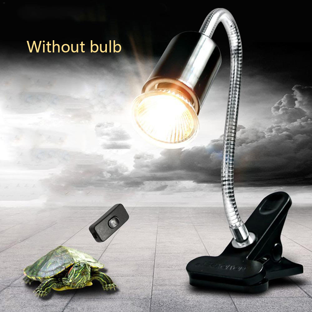Fleksibel krybdyr firben varme lys lampeholder skildpadde basking uv pære klip reptil lampesæt med clip-on lysholder