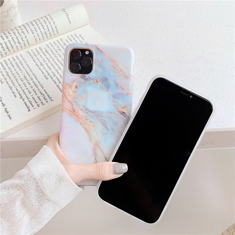 Matte Marble Case For Samsung Galaxy A51 Back Cover on Soft IMD Silicone Phone Coque For Samsung A51 Shell Skin Capa