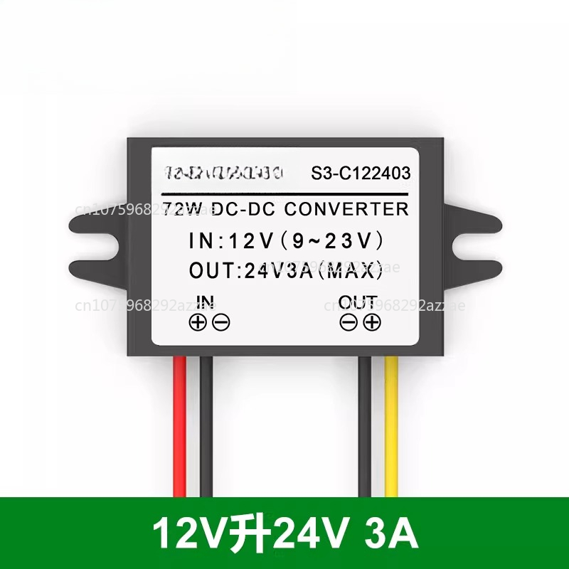 12v to 24v omformer , dc 12v to 24v strømforsyningsforsterkermodul 12v to 24v: Rød