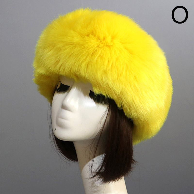Kobiety futrzane czapki grube futrzane ciepłe sztuczne futro z lisa kapelusz jesień zima rosyjski gruby Bomber odkryty Earwarmer Ski pusty cylinder czapki: O