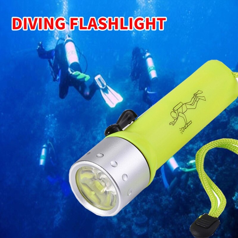 Ledet vandtæt dykning dykning lommelygte undervands flash lys fakkel
