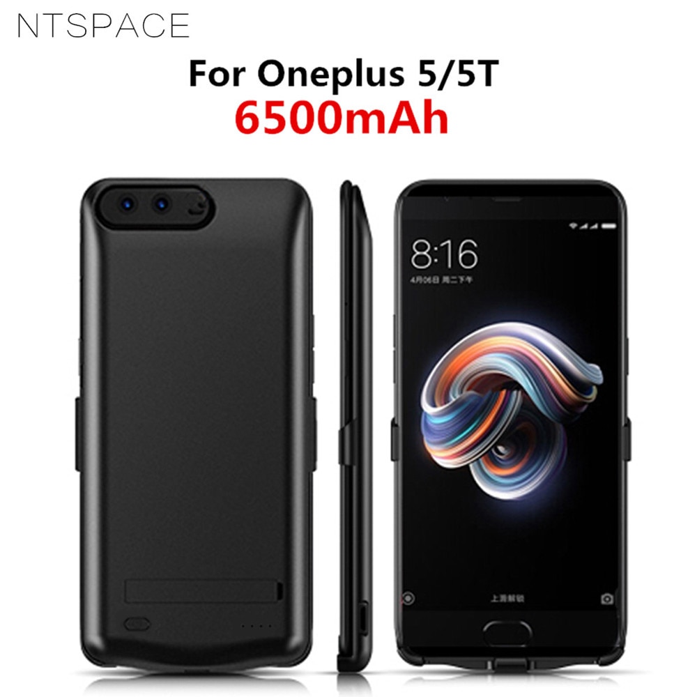 NTSPACE 6500mAh bateria zewnętrzna obudowa z baterią robić Oneplus 5 5T obudowa baterii przenośny moc ładowanie Obudowa dla Oneplus 5T 5