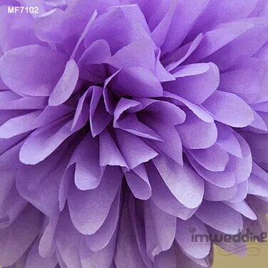 10 stücke handgefertigt 4 &#39;&#39;(10 cm) Gewebe Papier Pom Poms Papier Blume Ball Pompom Für Heimat Garten Hochzeit Geburtstag &Ampere; Hochzeit Auto Dekoration: hell Violett
