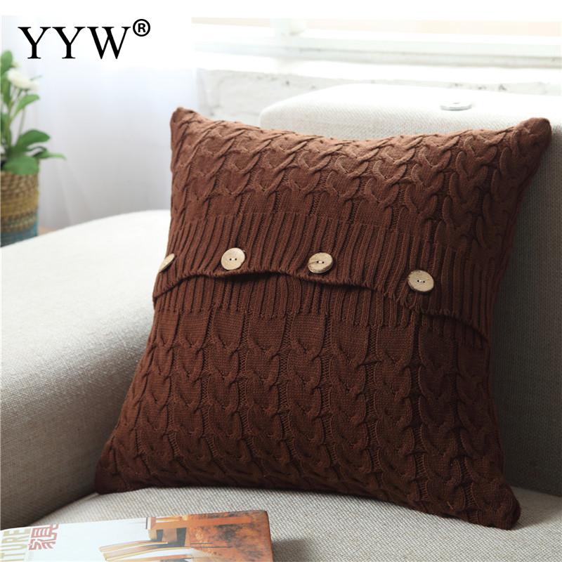 Almohada para sofá cama de tela de algodón de estilo nórdico, cojín, cojines tejidos para el hogar, silla, sofá, cojines decorativos de 45x45cm
