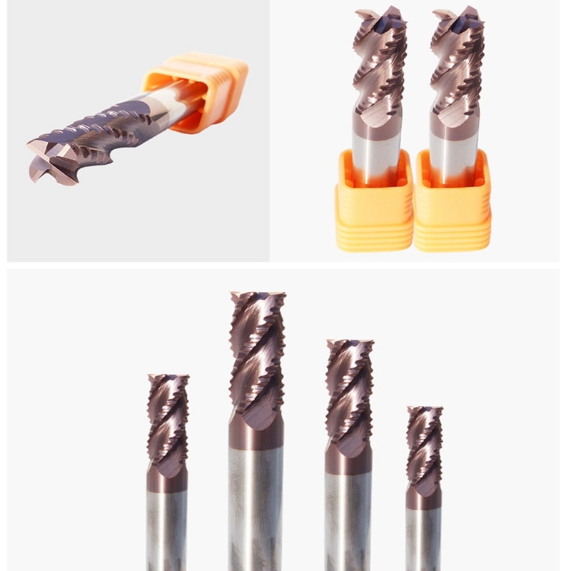 AHNO Tungsten Carbide Roughers / Roughing Milling Cutters for Cast steel stainless steel wood plastic from D3.0 to D20.0mm