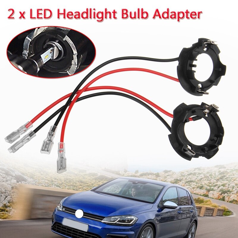 2X H7 phare Led ampoule socle support retenue phare prise adaptateur pour Volkswagen Golf 5 Mk5 Gti Jetta