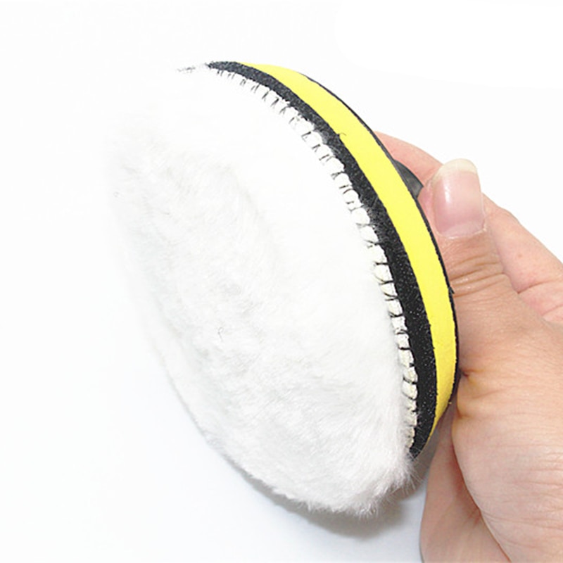 10pcs 3inch Artificial wool Waxing Polisher Bonnet For Rotary Tool Polishing Pads White Auto Soft Durable 75mm