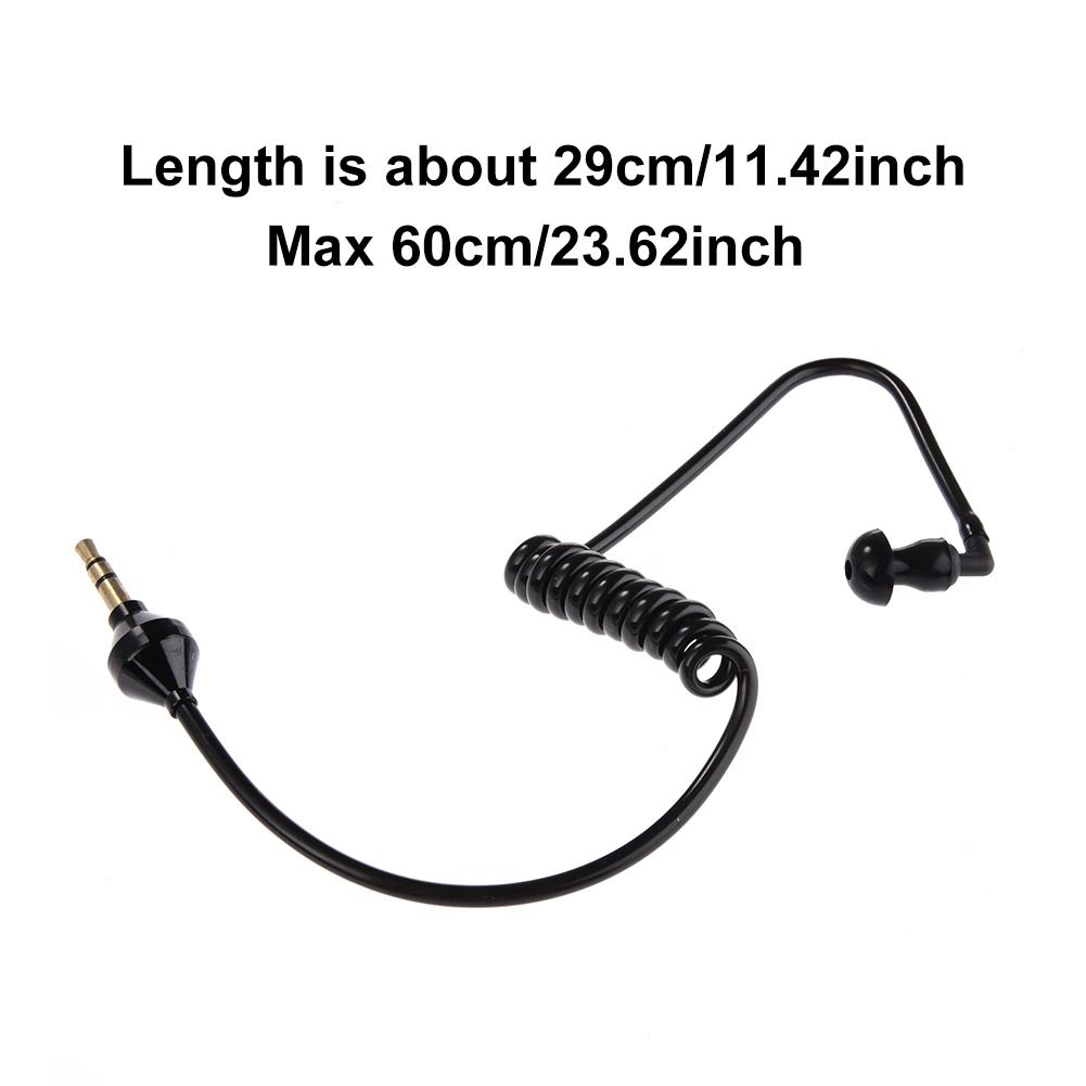 Security Earpiece 3.5mm Earphone Coil Earpiece Single Listening Earphone Coiled Cables In Ear Stereo Headset