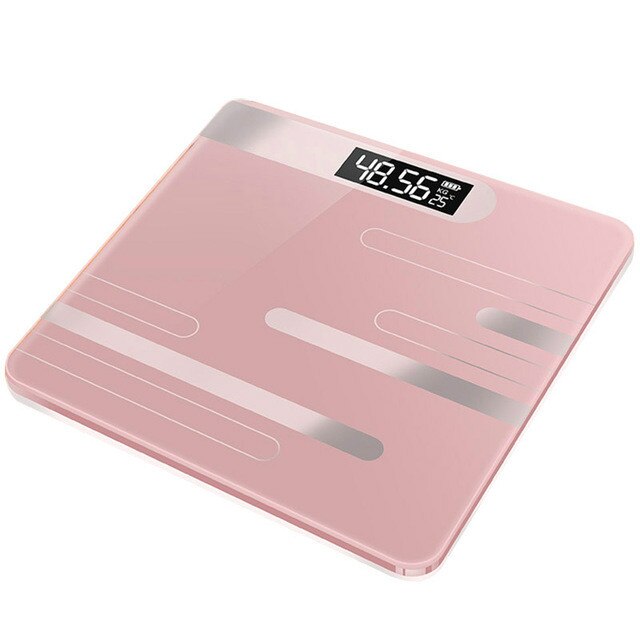 HQ bathroom floor body scale glass smart electronic scales USB charging LCD display body weighing home digital weight scale: Charging 2