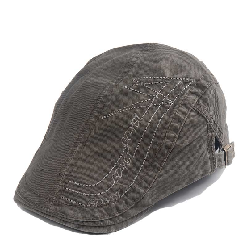 Boina Verde del Ejército Coreano para hombre y mujer, gorro bordado para ocio al aire libre, sombrilla, sombrero delantero, Joker